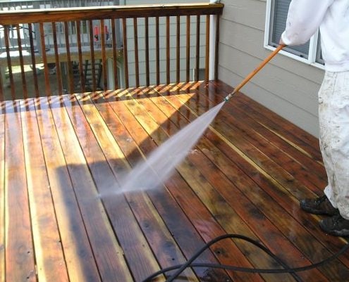 Deck Washing After Sanding