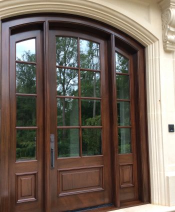 Stained front door carpentry service chantilly