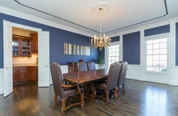 expert painters in dining room