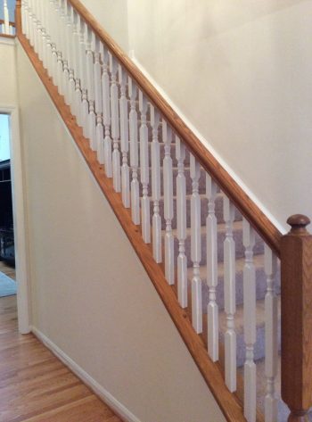 expert painting of stair spindles
